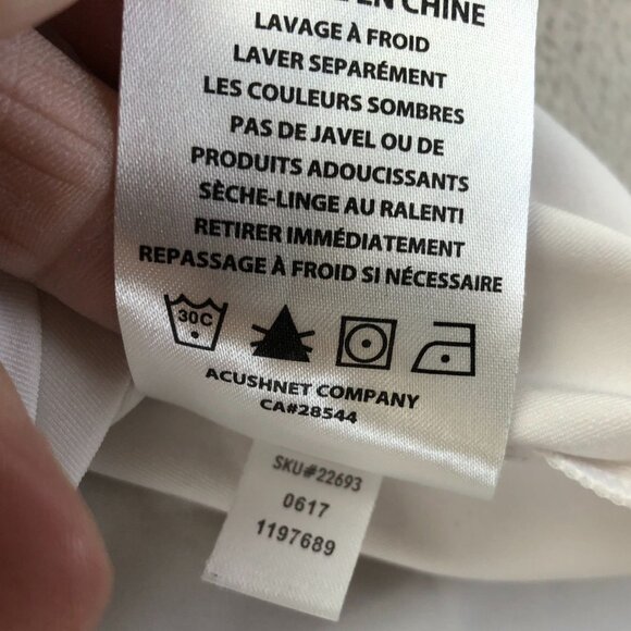 FootJoy Mens Polo Shirt Medium Colorblock White Colorblock Short Sleeve Casual - Picture 7 of 13